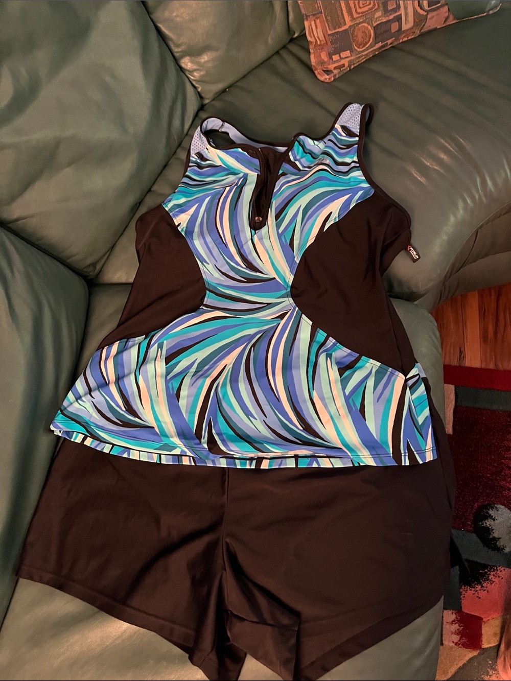 Two-Piece Swimsuit - Teal\Black - ‘ZeroXposur’